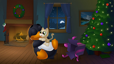 Imagen de tux en navidad