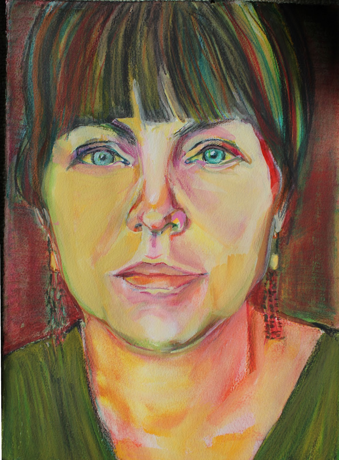Kris Bell's Blog Spot Three gouache portraits recently painted.