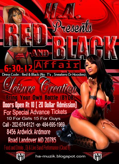 Red and Black Party June 30th 2012
