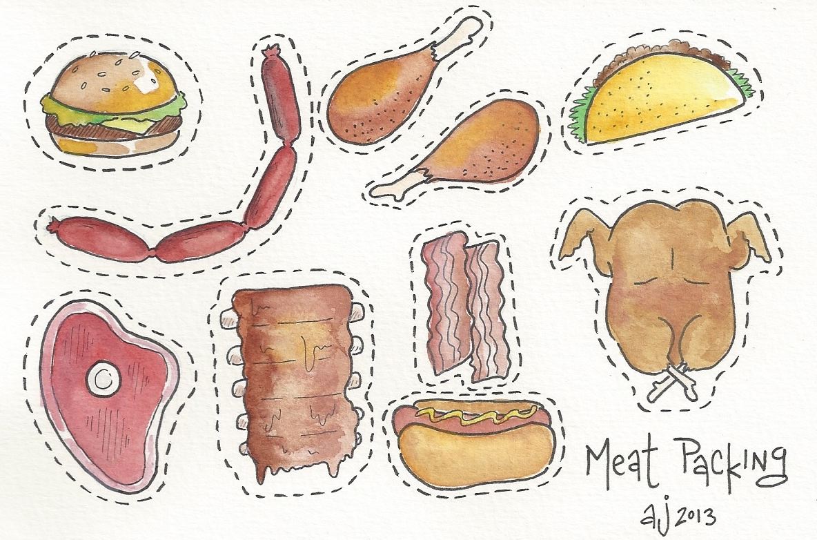 The Extraordinary Life of Ali Jersey Mail Art! CutItOut Food Postcards