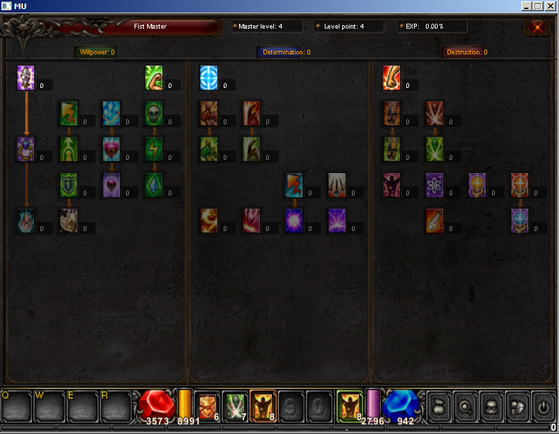 Mu Online Guide Rage Fighter Master Skill Tree Renewal