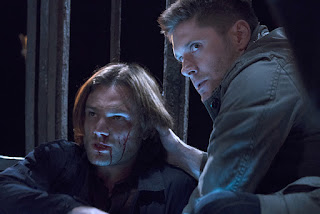 Jared Padalecki as Sam Winchester and Jensen Ackles as Dean Winchester in Supernatural 11x10 "The Devil in the Details"