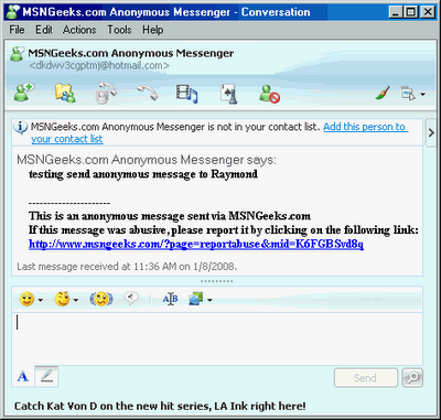 Portale Web Come Inviare Messaggi Anonimi Su Msn