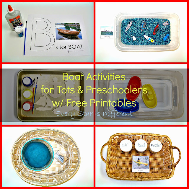 Boat Activities for Tots and Preschoolers with Free Printables