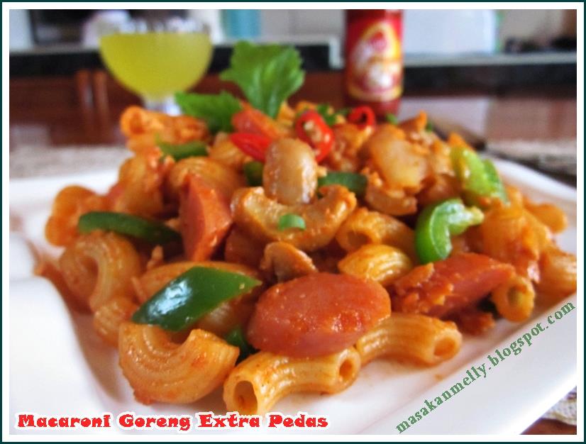 Masakan Melly Macaroni Goreng Extra Pedesssss