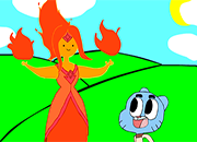 Flame Princess y Gumball