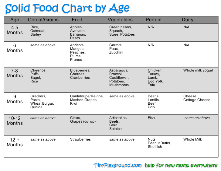 all the pretty things introducing solids what foods do i solid food feeding chart