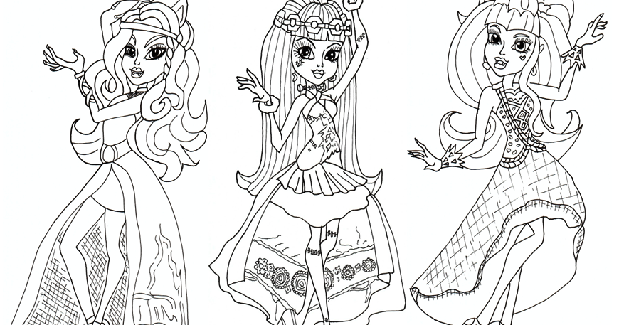 Free Printable Monster High Coloring Pages: Free 13 Wishes Haunt The