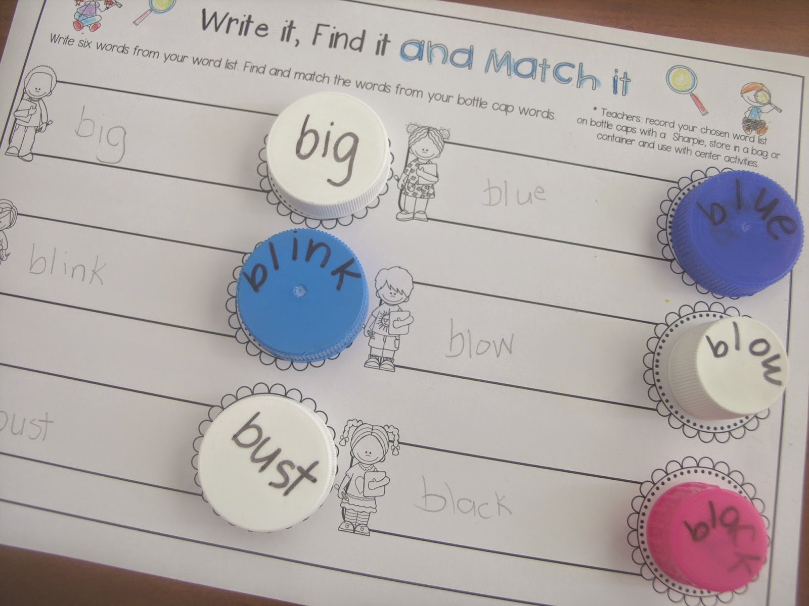 Hands on Printables for any Word List Clever Classroom