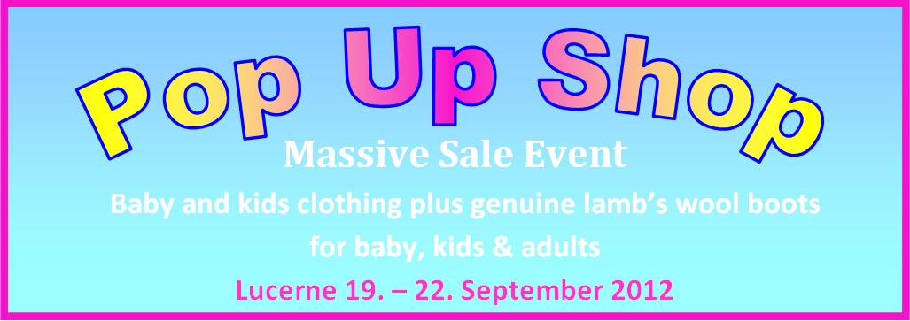 Baby Clothes Pop Up Shop in Luzern 19 - 22 September 2012