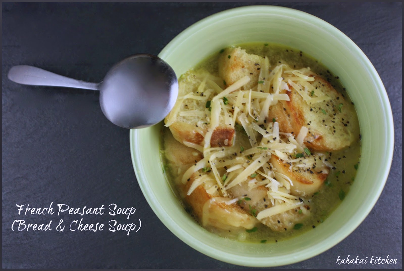 Kahakai Kitchen Jacques Pépin's French Peasant Soup (Bread & Cheese