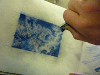 Jeff Lafferty Painting a Godzilla Sketch Card