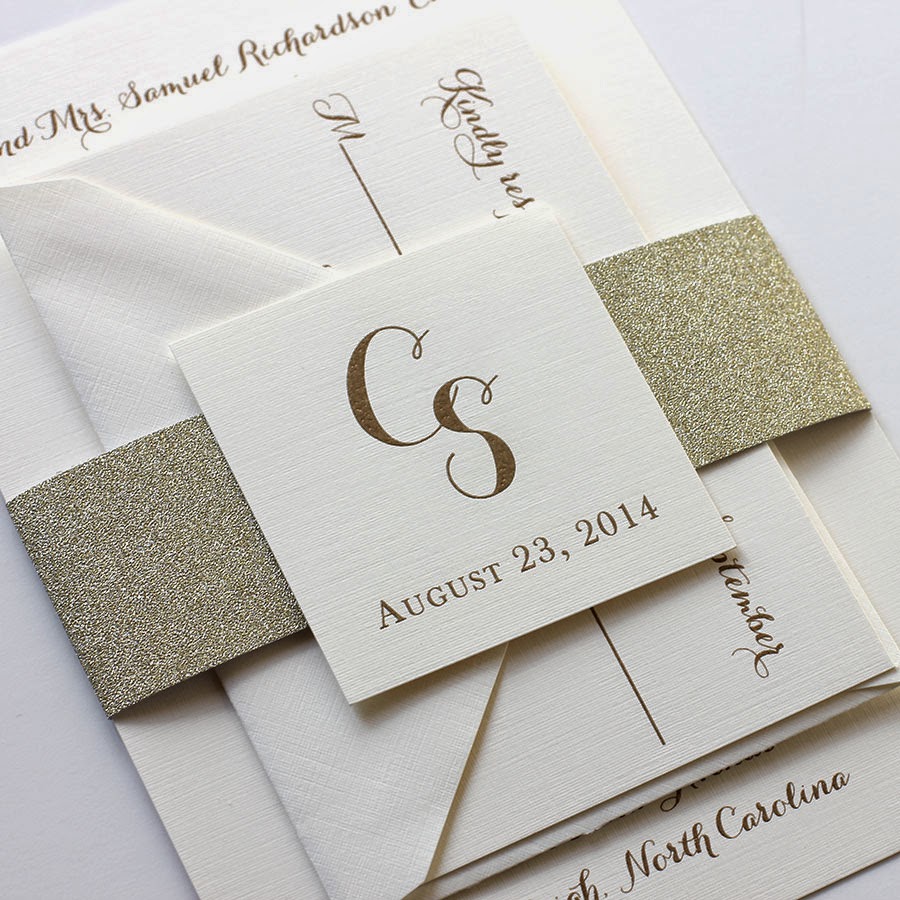 Blush Paperie Glitter Envelope Liners & Belly Bands