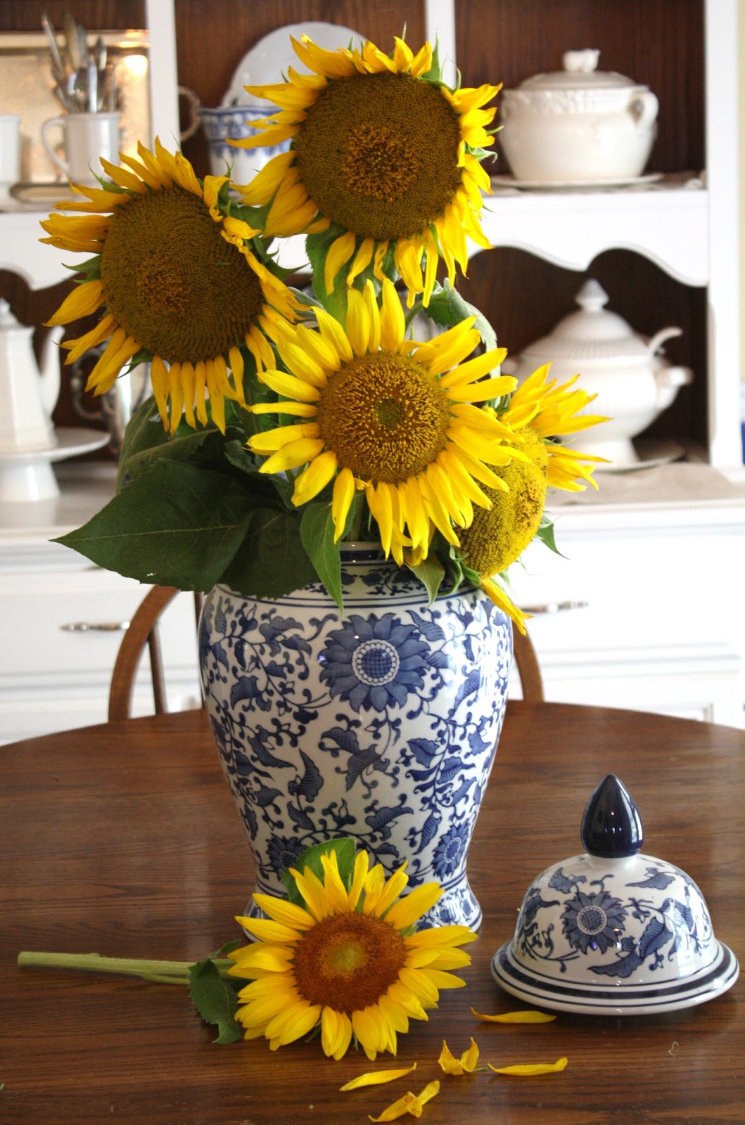 The Best Moments Blue Sunflower Vase