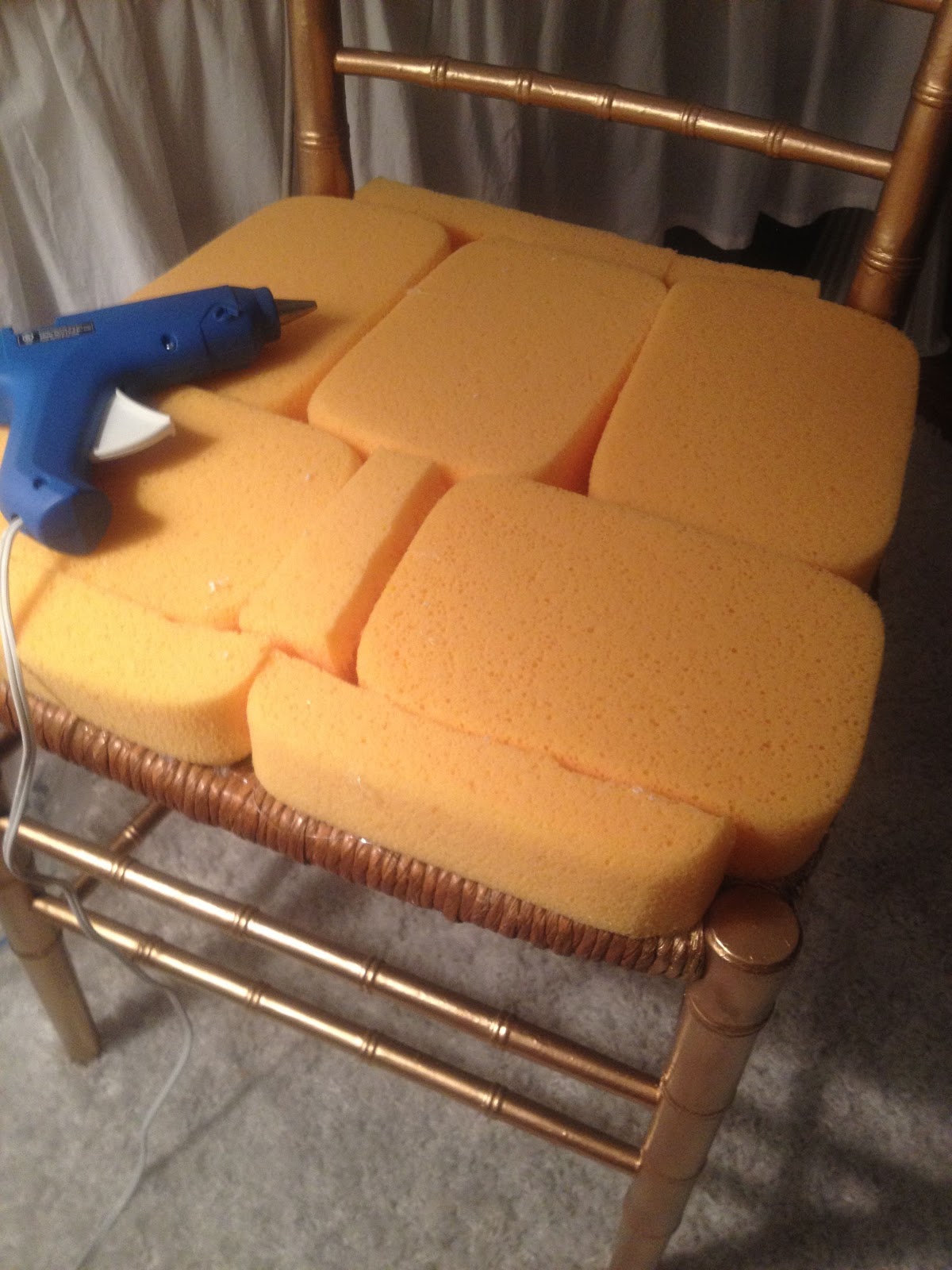 Claire Crisp DIY Faux Bamboo Chair.