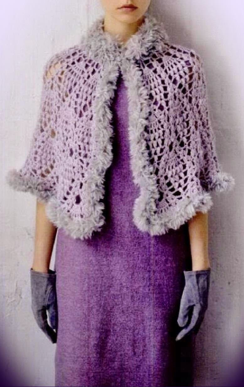 Crochet Shawls: Crochet Pattern Of Lace Cape - Gorgeous
