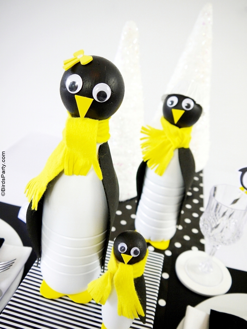 A Penguin Themed Kids Christmas Holiday Tablescape Party Ideas
