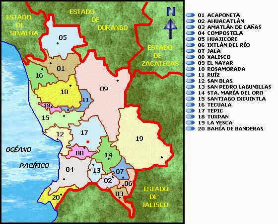 Estado de Nayarit Geografía política