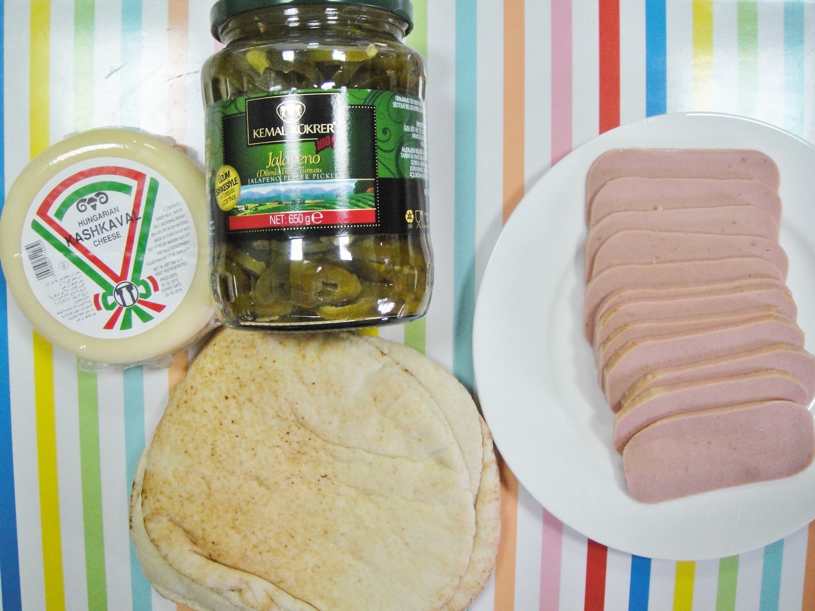 Maryam's Culinary Wonders 845. Grilled Mortadella Cheese Pita