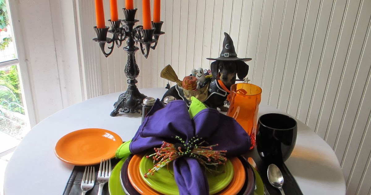Table for One Halloween with Fiestaware