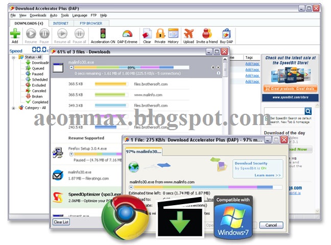More Download Accelerator Plus (DAP10) Features