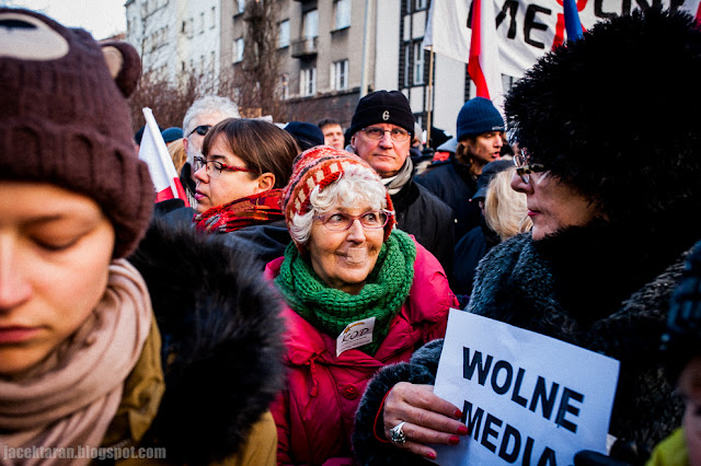 demonstracja KOD, Krakow, wolne media, reportaz, zdjecia