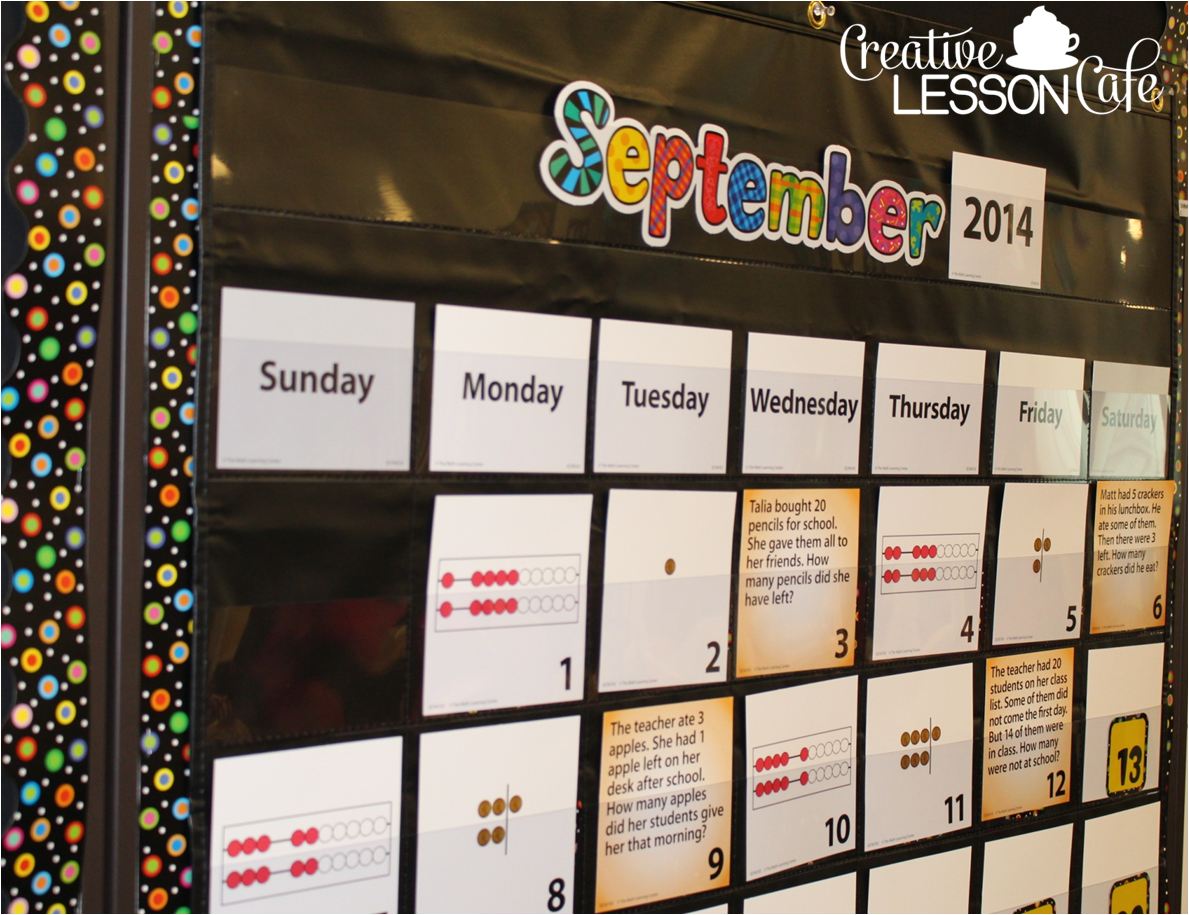 Creative Lesson Cafe Number Corner SetUp Photos Our Calendar Math
