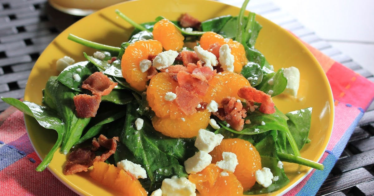 Spinach, Feta, Bacon and Mandarin Orange Salad