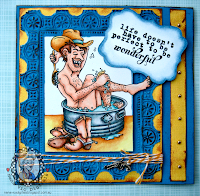 A card created using Cowboy Bathtub