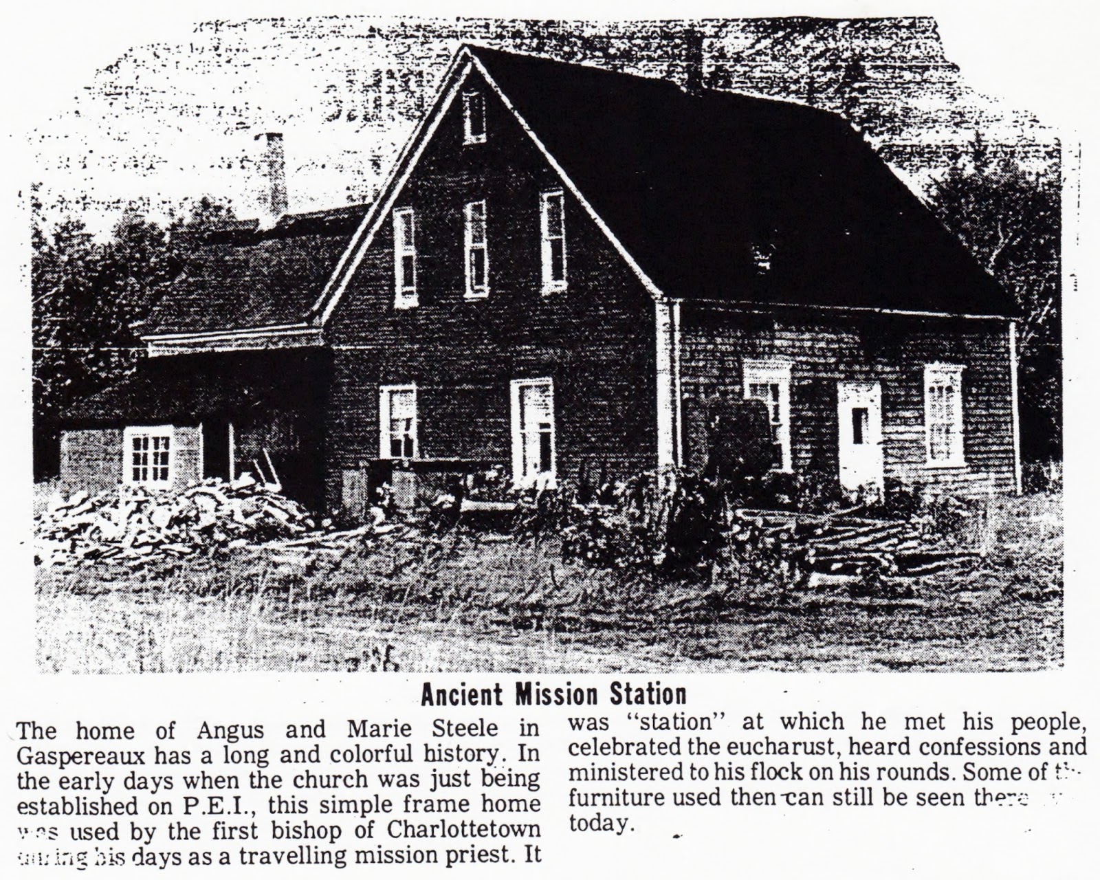 P.E.I. Heritage Buildings Mission Station, Angus & Marie Steele home