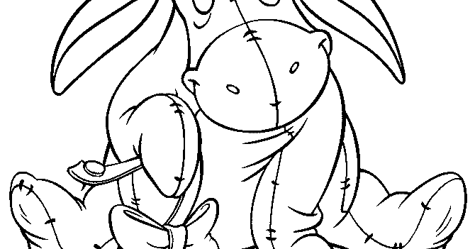 Coloring picture of Eeyore ~ Child Coloring