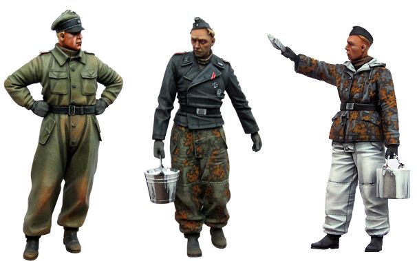 Soldados Alemanes Blanqueando por Evolution Miniatures Evolution+miniatures+Winter+whitewash+German+figures++(1)