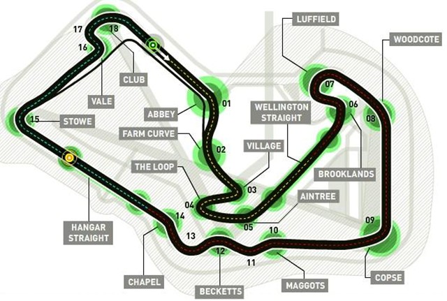 1ª CARRERA CAMPEONATO DTM SILVERSTONE GRAN PRIX CIRCUIT Silverstone+Map