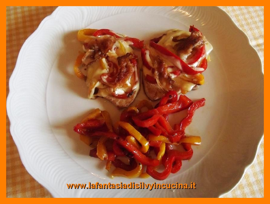 la fantasia di Silvy in cucina Fettina lonza di maiale, peperoni
