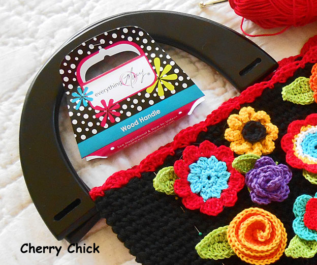 Cherry Chick A Colorful Crocheted Flower Handbag