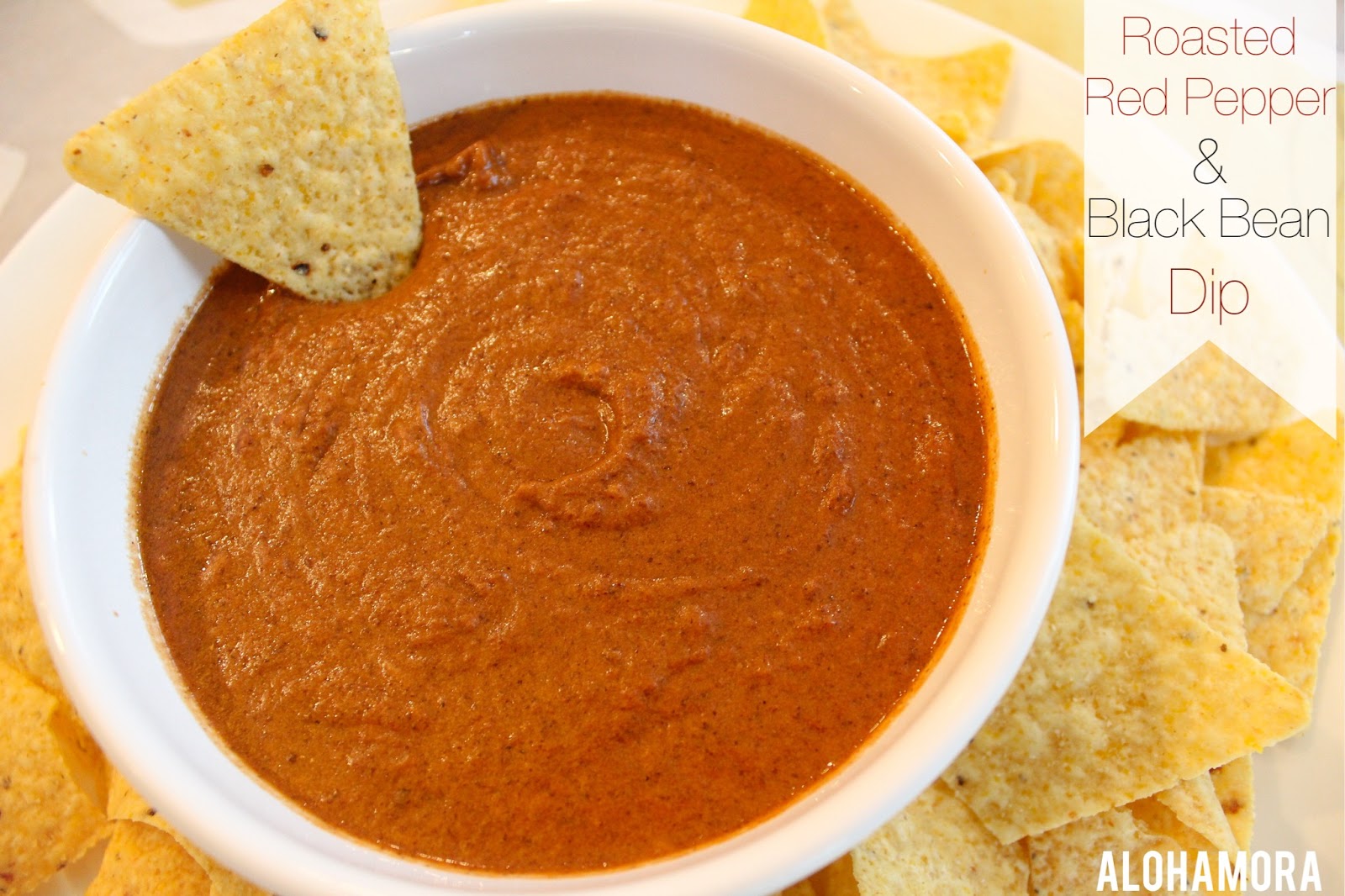 Alohamora Open a Book Skinny Roasted Red Pepper and Black Bean Dip