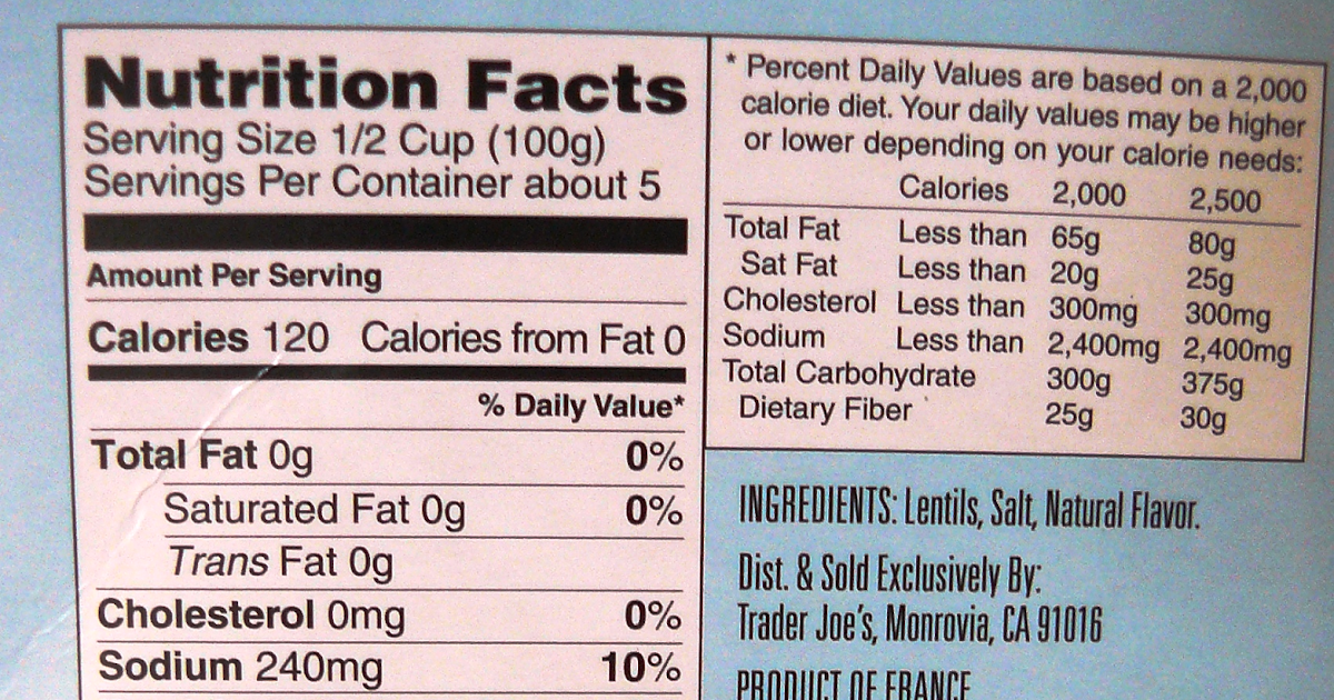 Meal Survivor Steamed lentils from Trader Joe's