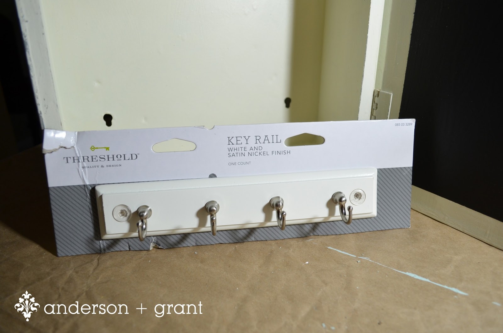 Medicine turned into Pottery Barn Message Center anderson + grant