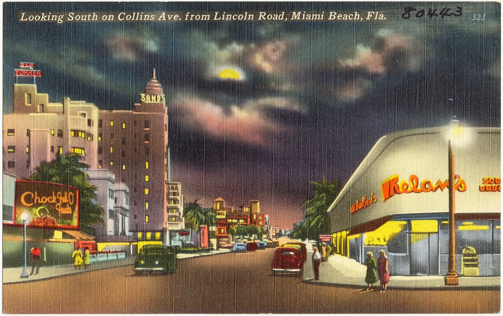 1959 MIAMI BEACH COLLINS AVE Glossy 8x10 Photo Print Florida Poster 