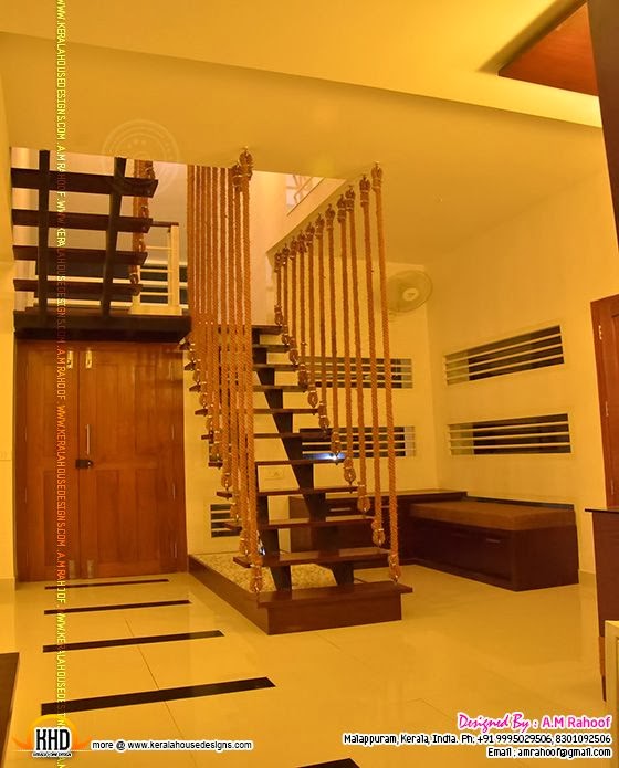 Stair case designed with coir