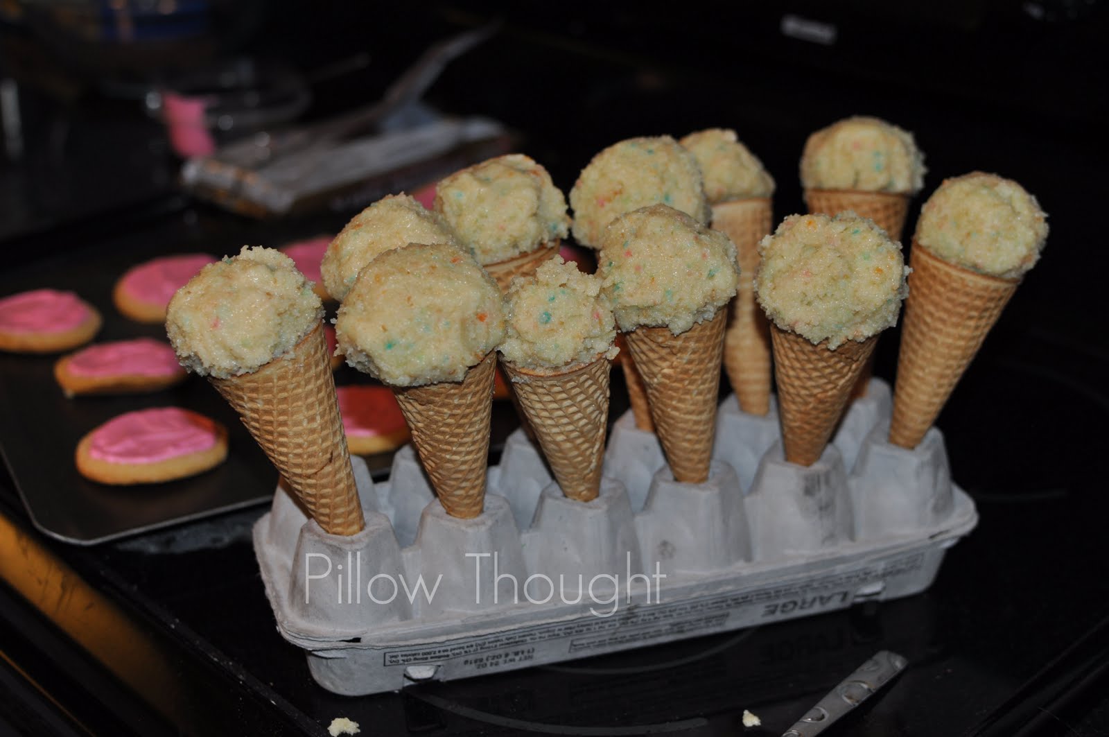 Pillow Thought {Monday mornin' thought} Cake Cone Tutorial
