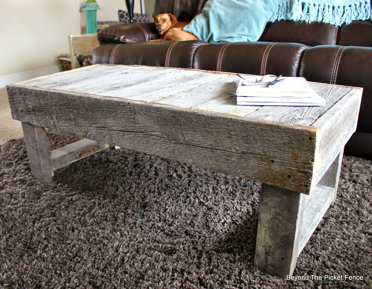 Beyond The Picket Fence Barn Wood Coffee Table and "The Change"