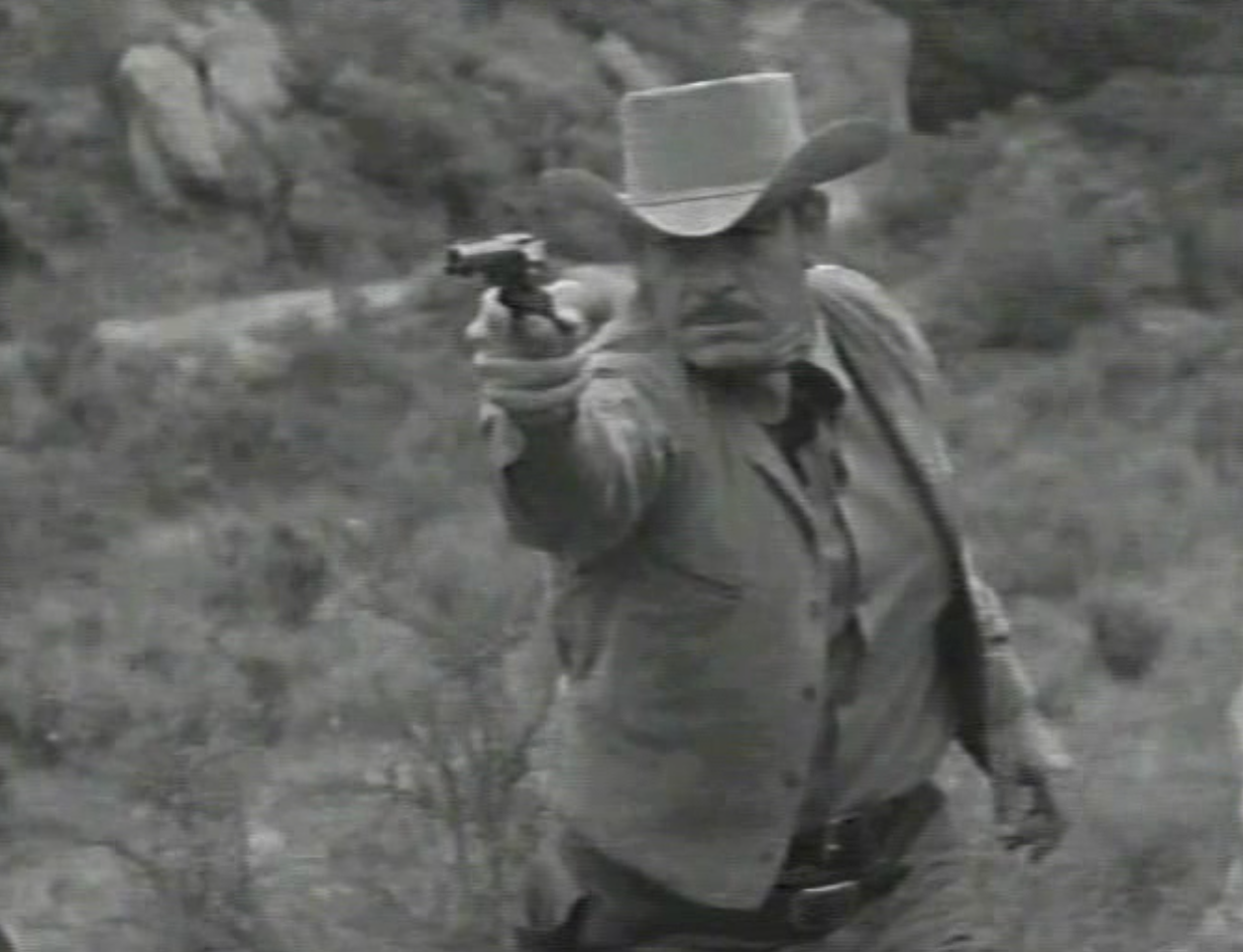 Iverson Movie Ranch Glenn Strange and his "Strange Rock" Sam the