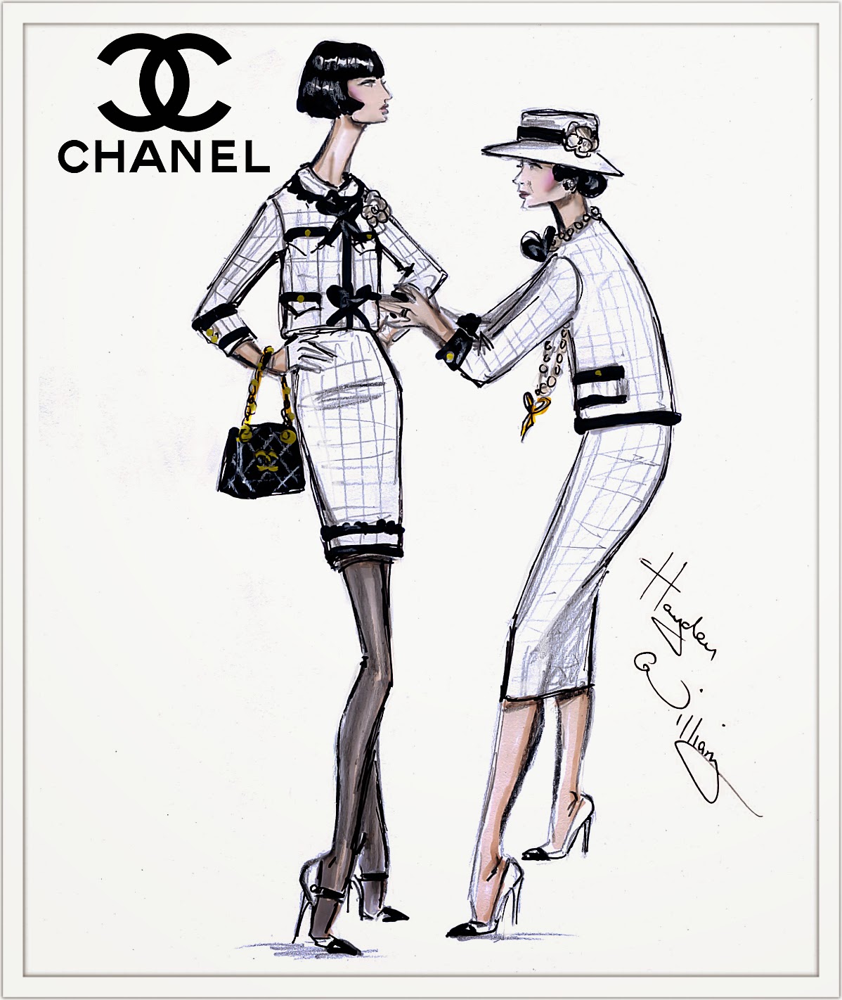 Hayden Williams Fashion Illustrations: Happy Birthday Coco Chanel!