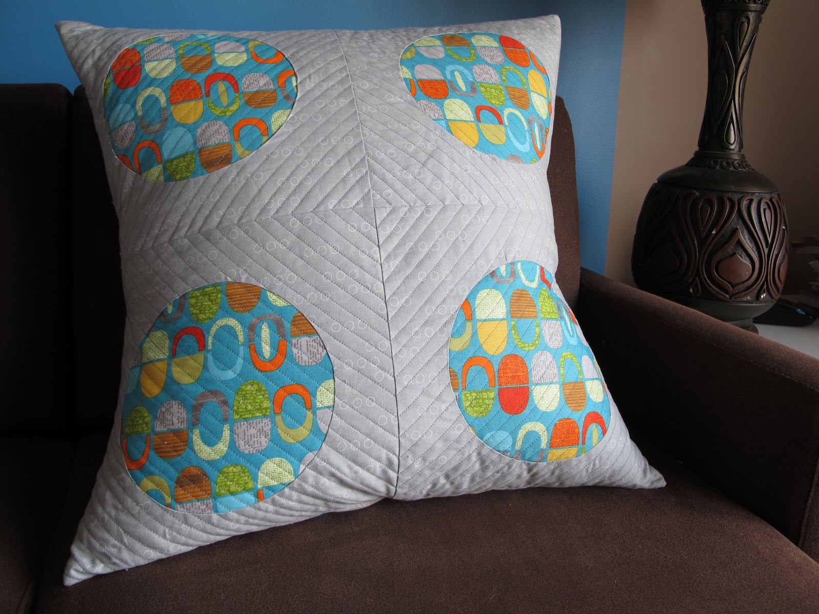 Dining Room Empire Graphic Circle Pillow Or How I'm Using my Craftsy