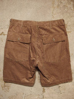 Engineered Garments "Rugby Short & Fatigue Short in Khaki 14W Corduroy" Spring/Summer 2015 SUNRISE MARKET