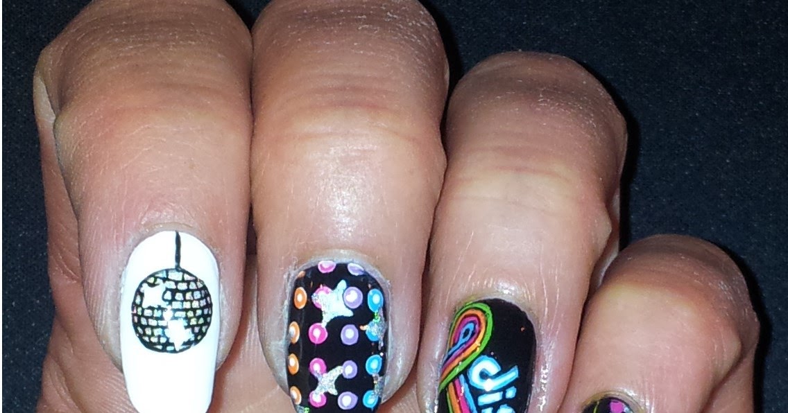 365+ days of nail art Day 159) Nail art disco (70's)