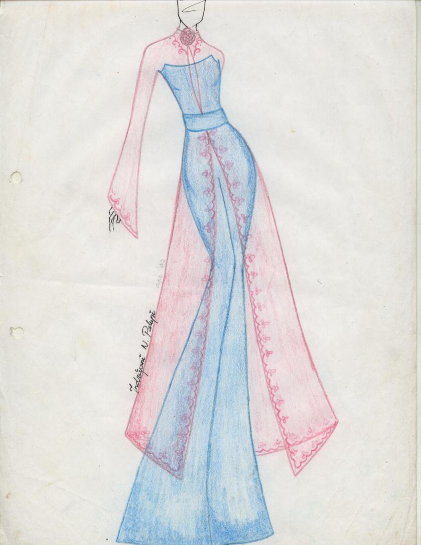 Original handwriting Desain Sketsa Kebaya Total Fashion