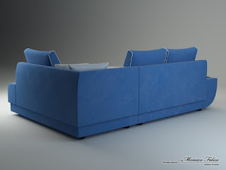 Предметная визуализация. 3D модель дивана. Студия дизайна Monaco Felice.