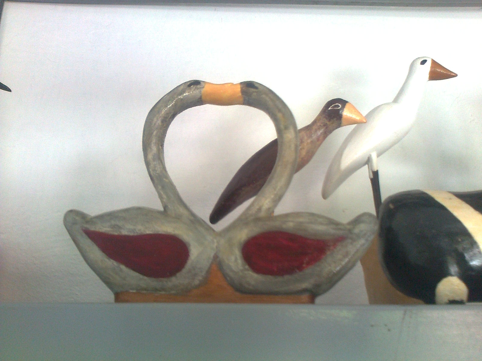 Artesanato na Web Casal de cisne e passarinhos de madeira Aparador De Cerca Viva Leroy Merlin ~ Artesanato na Web Casal de cisne e passarinhos de madeira